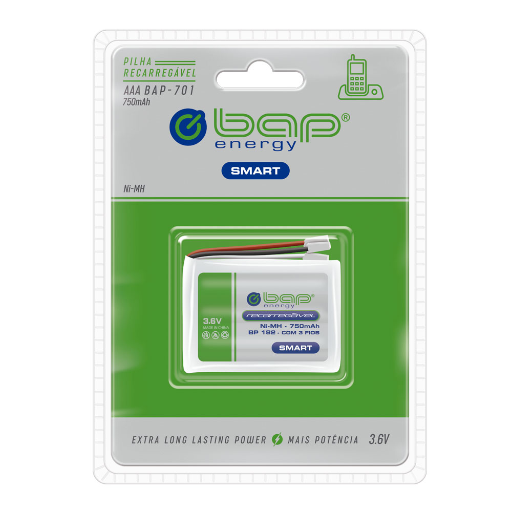Bateria Recarregável BAP701 Smart Charge