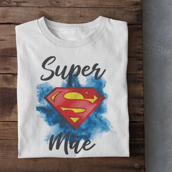 Camisetas para Mães e Filho - Super Mãe