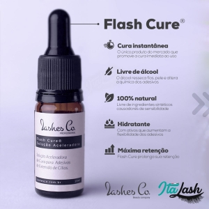 Kit de retenção Lashes Co Acqua Clean 30ml + Flash Cure 10ml