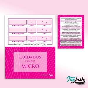 Kit Ficha de anamnese + Cuidados para micropigmentação e microblading