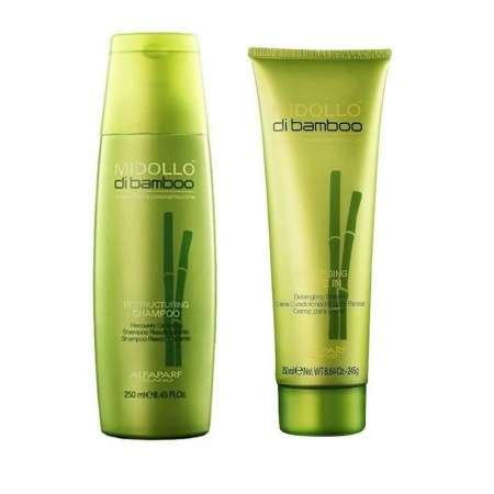 Alfaparf Midollo Di Bamboo Kit Shampoo 250ml + Leavin Creme de Pentear 250ml