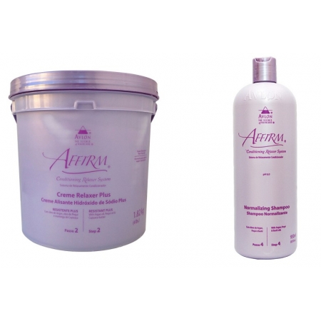 Avlon Affirm Relaxamento Sódio Resistente Plus 1,8 Kg + Avlon Affirm Shampoo Normalizing 475ml