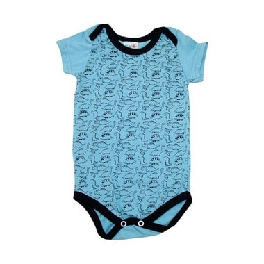 Body Bebê Dino Azul  - Jeito Infantil