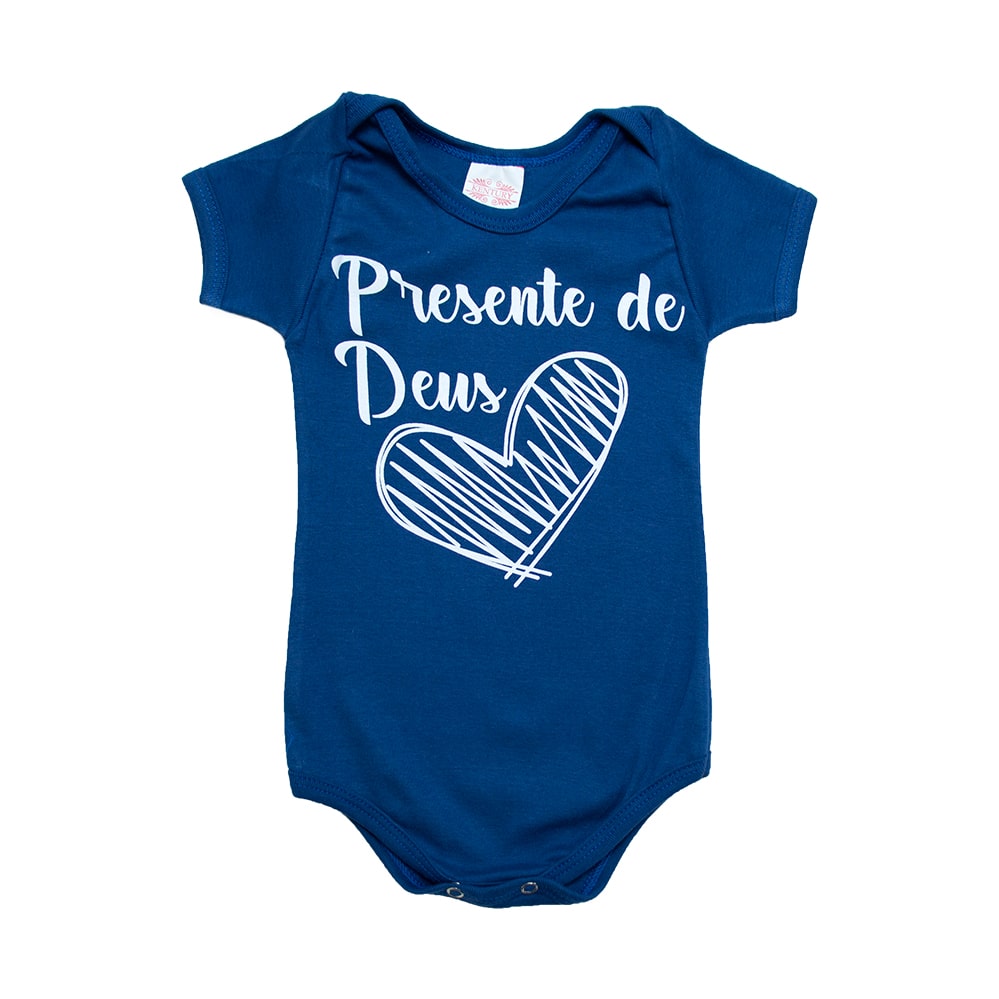 Body Bebê Frase Presente De Deus  Royal  - Jeito Infantil