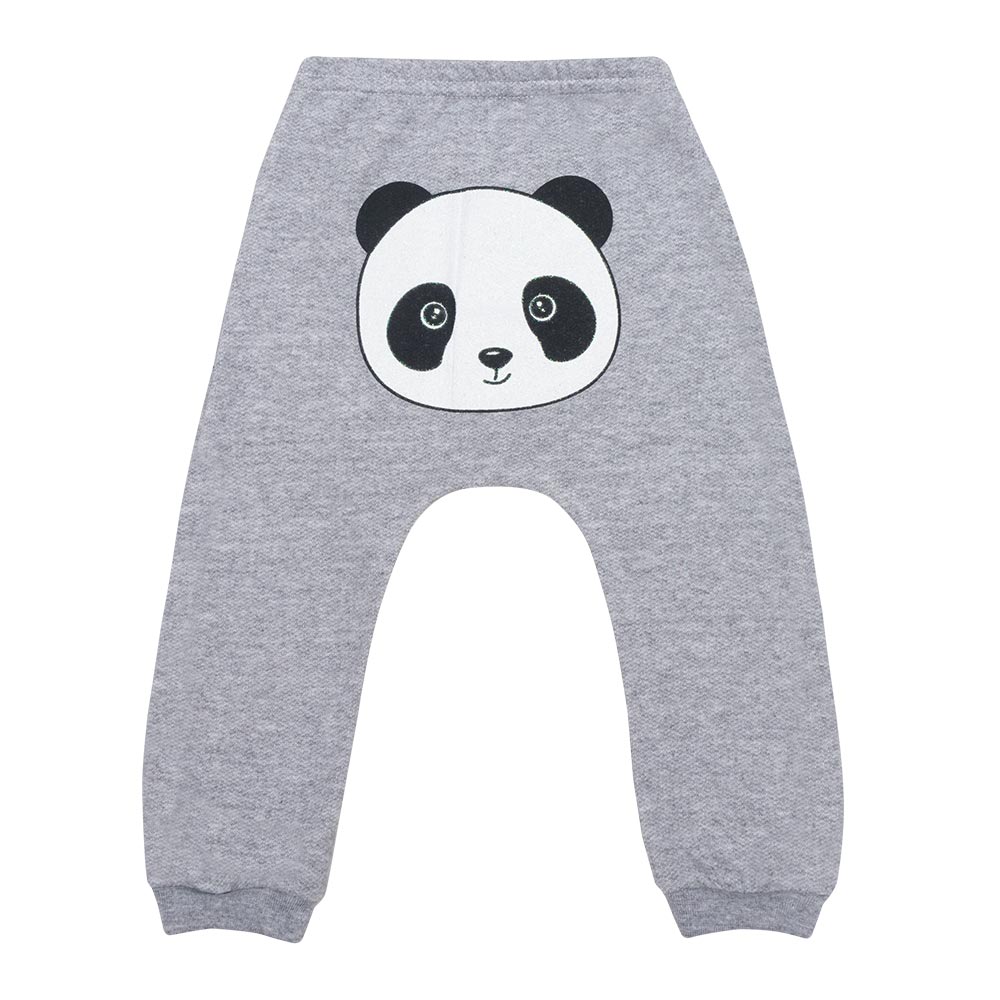 Calça Saruel Bebê Panda Mescla - Jeito Infantil