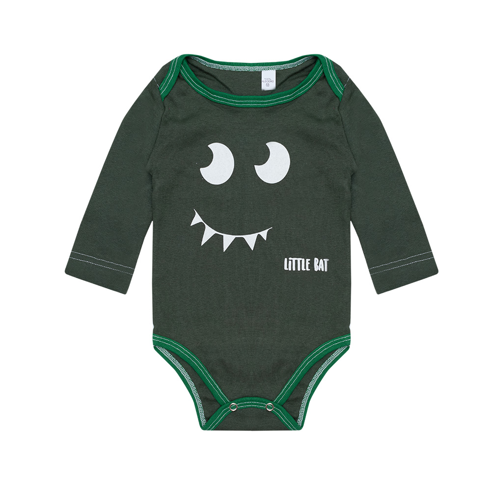 Conjunto  Bebê Body Monster Verde  - Jeito Infantil