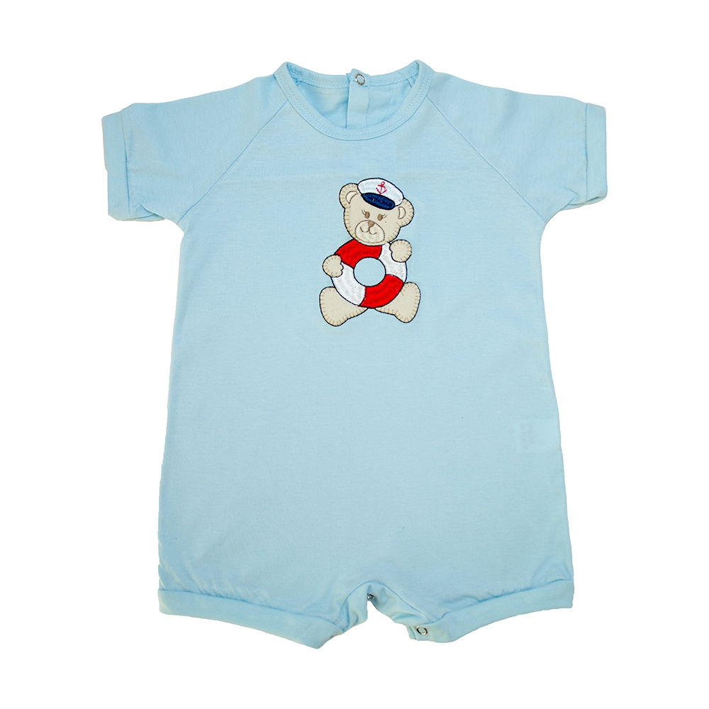 Macaquinho Bebê Urso Marinheiro Azul  - Jeito Infantil