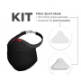 Kit máscara fiber sport unissex