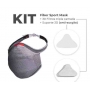 Kit máscara fiber sport unissex