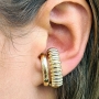 Brinco Ear Hook com Design Liso e Texturizado