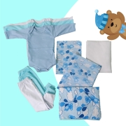 Kit Especial Enxoval Maternidade Completo - Lençol, Fronha, Manta, Toalha, Body e Mijão
