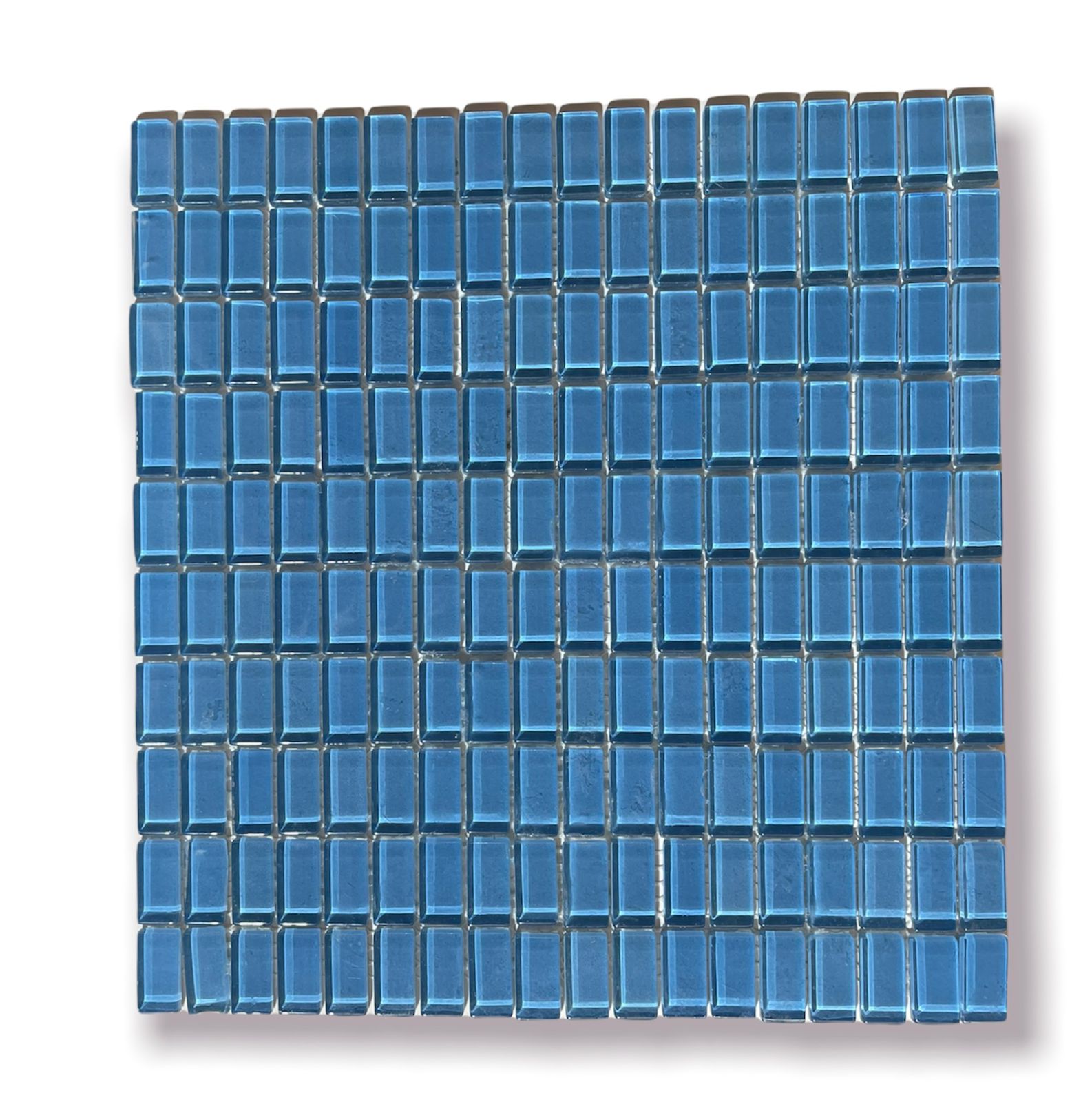 Kit com 44 Pastilhas de Vidro Cristallo Azul 1,5x3cm