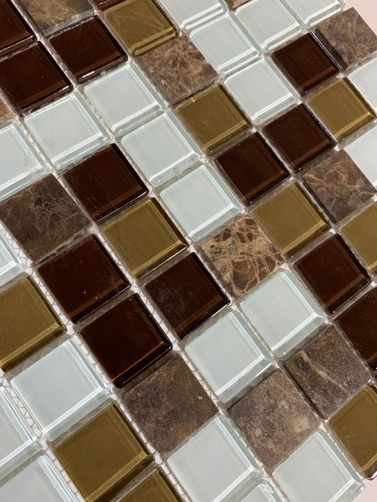 Pastilha de Pedra Mix Mosaic Brown 3X3 MCT116