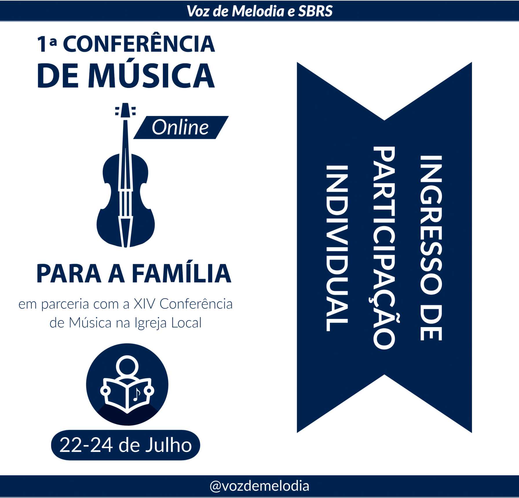 1 INGRESSO CRIANÇA - 1a Conferência de Música para Família