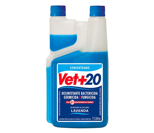 Desinfetante Bactericida Lavanda 1 Litro Vet+20