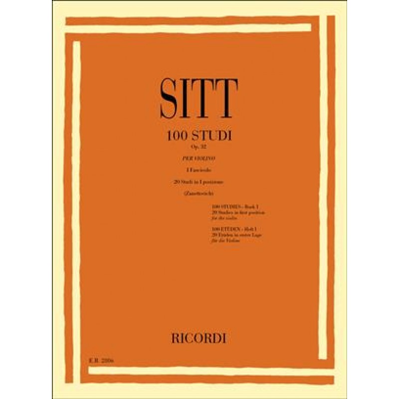 100 Studi Per Violino Op. 32 Vol. 1 - Hans Sitt