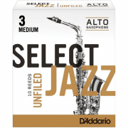 Palheta Rico Select Jazz Unfiled Sax Alto 3 Medium - Valor Unitário