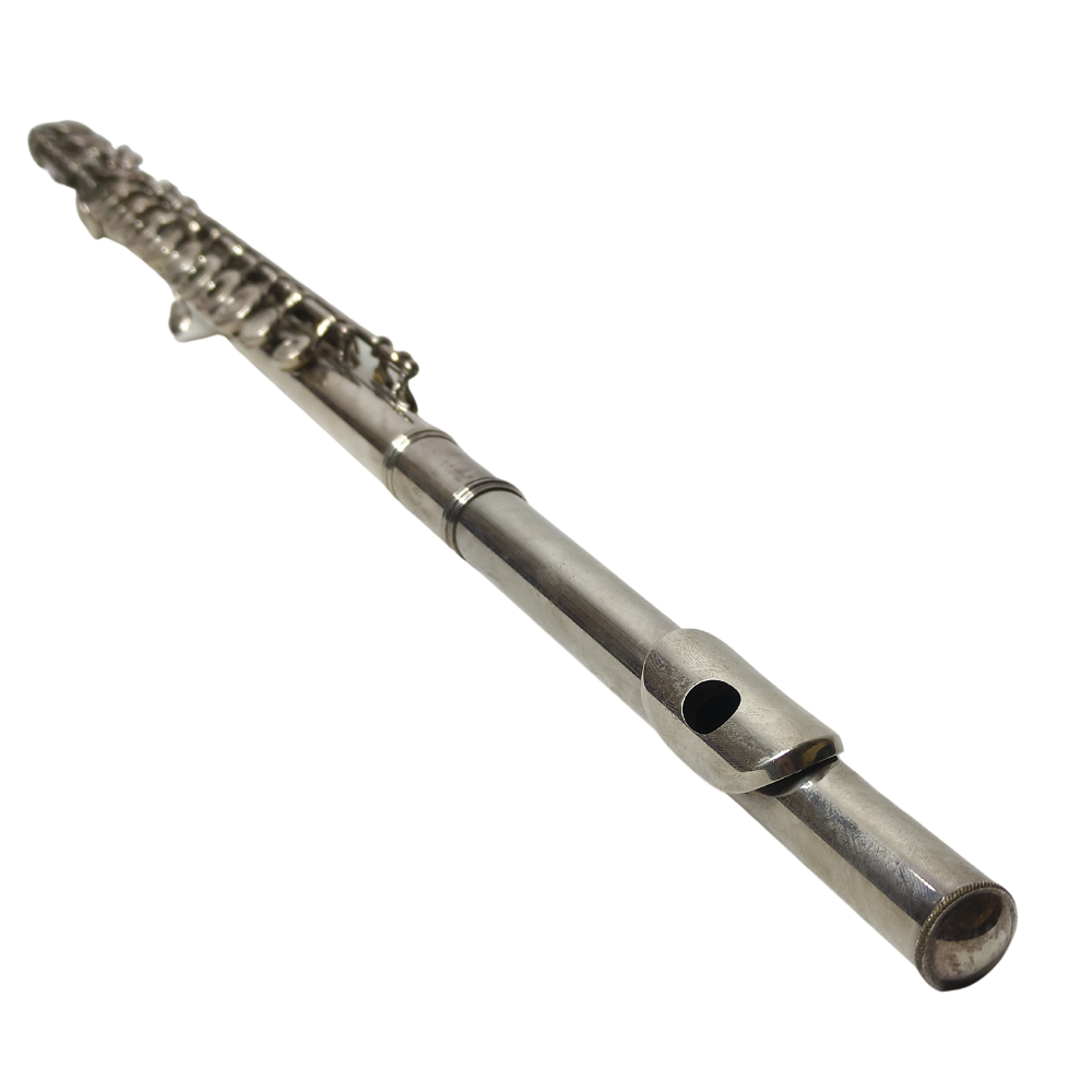 Flauta Transversal Gemeinhardt M3S Prata Maciça Usada