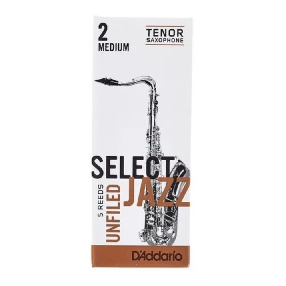 Palheta Rico Select Jazz Unfiled Sax Tenor 2 Medium - Valor Unitário