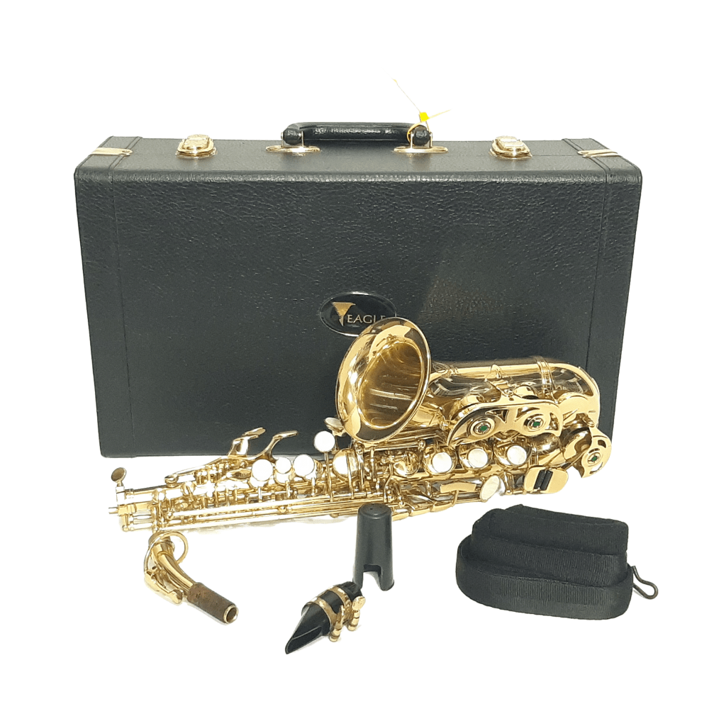 Sax Soprano Curvo Eagle SP508 Laqueado Usado