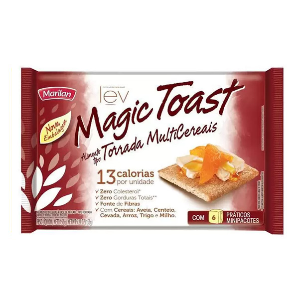 Torrada Lev Magic Toast Multicereais Marilan 150g