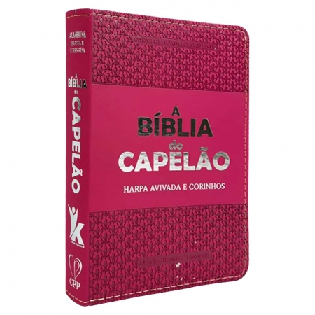 A Bíblia Do Capelão - Arc - Harpa Avivada E Corinhos - Letra Hipergigante - Capa Pu Luxo Pink