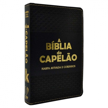 A Bíblia Do Capelão - Arc - Harpa Avivada E Corinhos - Letra Hipergigante - Capa Pu Luxo Preta
