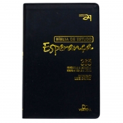 Bíblia De Estudo Esperança - Século 21 - Luxo - Capa Pu Preta