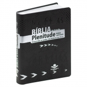 Bíblia de Estudo Plenitude para Jovens | Ntlh | Capa Couro Sintético | Cinza