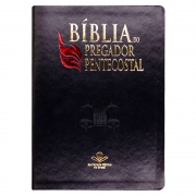 Bíblia Do Pregador Pentecostal Com Índice | NAA | Couro Sintético | Preta