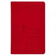 Bíblia Sagrada | AEC | Cruz | Letras Vermelhas | Capa Pu Vermelha