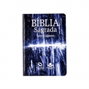 Bíblia Sagrada Água Com Índice | NAA | Capa Semiflexível | Letra Gigante |  Azul