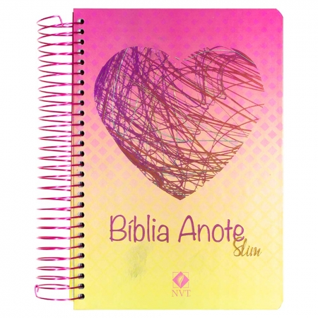 Bíblia Sagrada Anote Nvt Slim Espiral Capa Dura Rabiscos do Coração