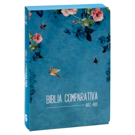 Bíblia Sagrada Comparativa  Arc - Nvi Capa Flexível Rosa Turquesa