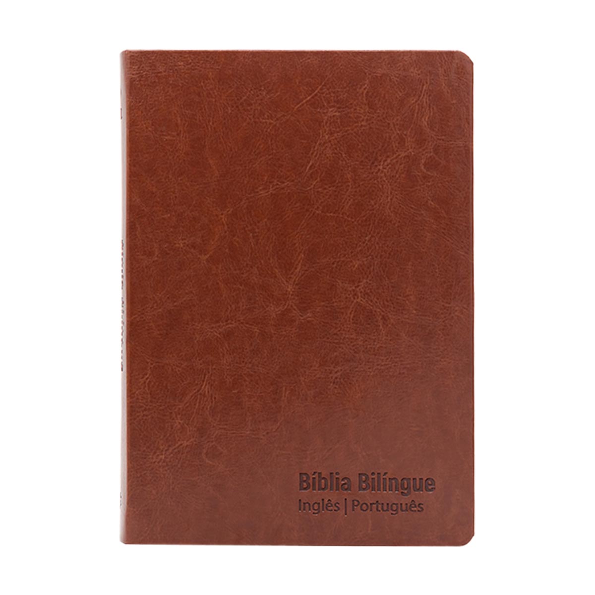 Bíblia Bilíngue - NVT - Capa Dura Luxo Avelã