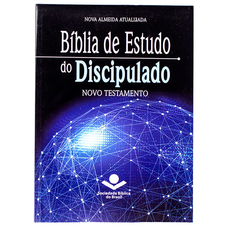 Bíblia De Estudo Do Discipulado - Novo Testamento | NAA | Capa Brochura | Azul