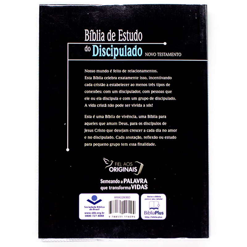Bíblia De Estudo Do Discipulado - Novo Testamento | NAA | Capa Brochura | Azul