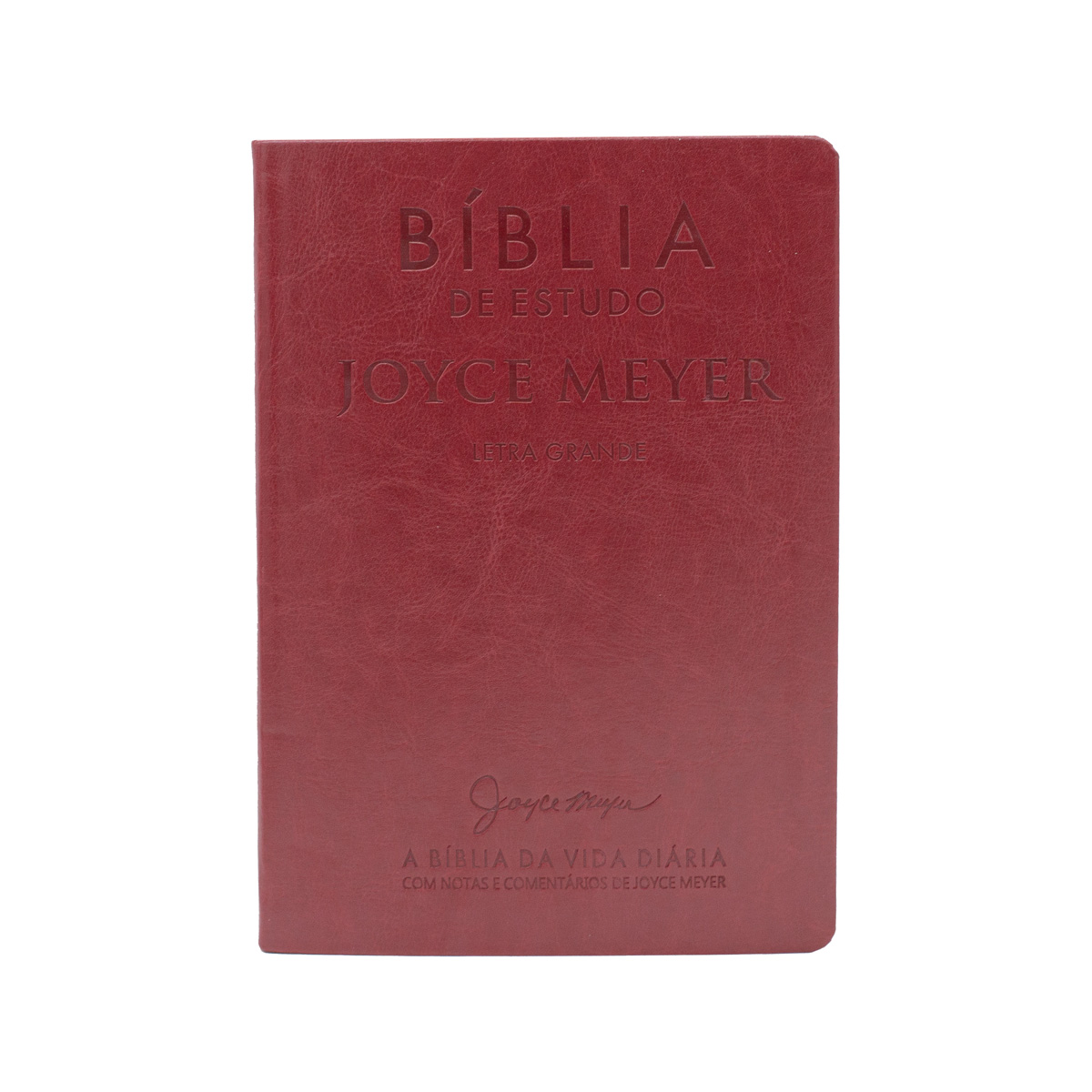 Bíblia de Estudo Joyce Meyer  - NVI - Letra Grande - Capa Luxo Vermelha