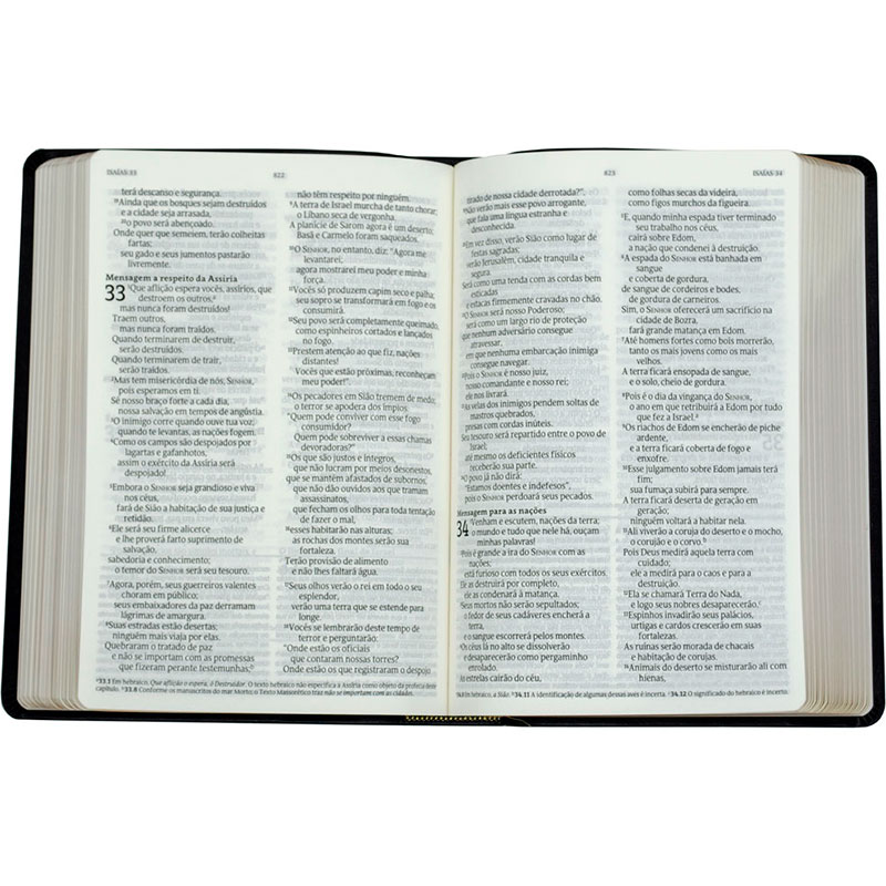 Biblia De Estudos E Sermões Spurgeon | NVT | Luxo | Letra Grande | Preta