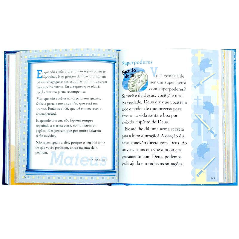 Bíblia do Pequeno Guerreiro | Infantil | Capa Dura Azul