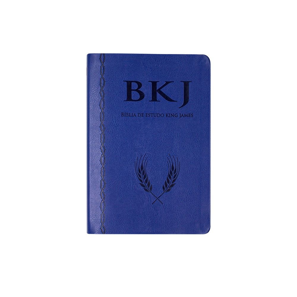 Bíblia King James 1611 Com Estudo Holman | BKJF | Capa Luxo | Azul