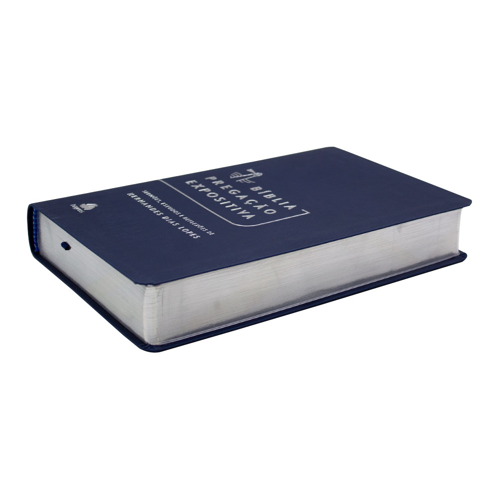 Bíblia Pregação Expositiva - Ara - Luxo - Azul Escuro