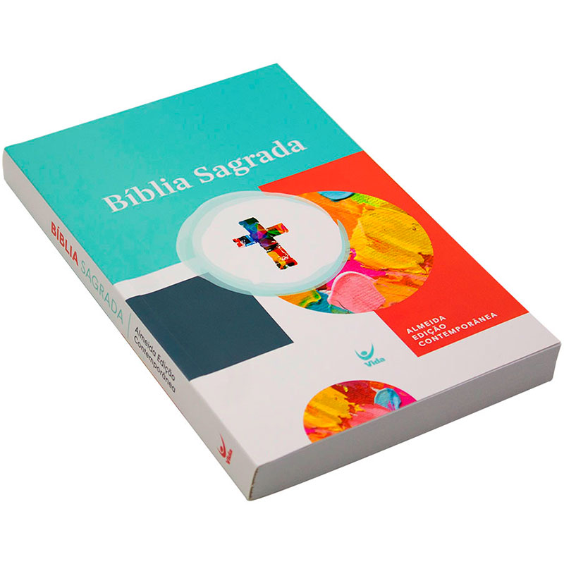 Bíblia Sagrada | AEC | Letras Vermelhas | Capa Brochura Aquarela