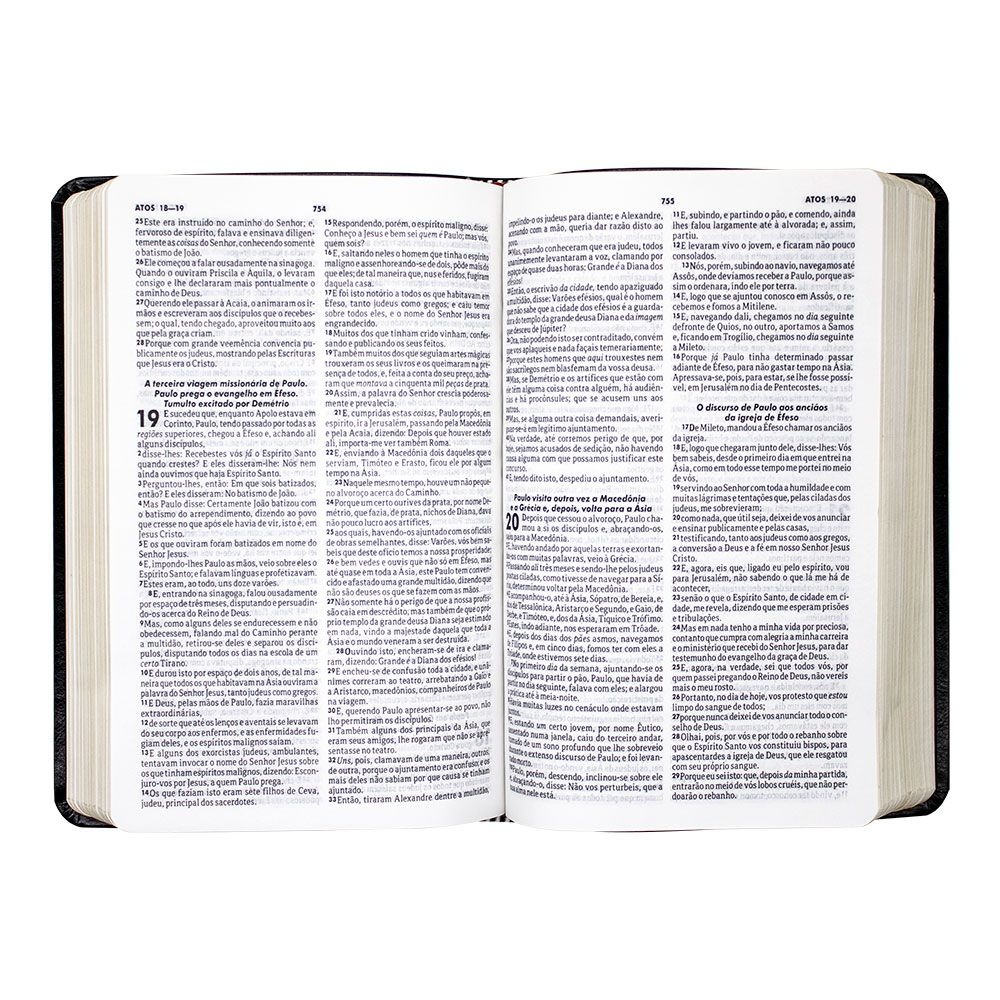 Bíblia Sagrada | ARC | Capa Couro Sintético | Preta