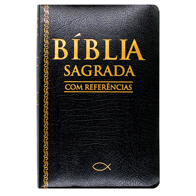 Bíblia Sagrada Com Referências | SBU | Capa Couro Sintético | Preta
