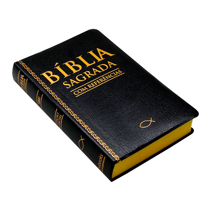 Bíblia Sagrada Com Referências | SBU | Capa Couro Sintético | Preta