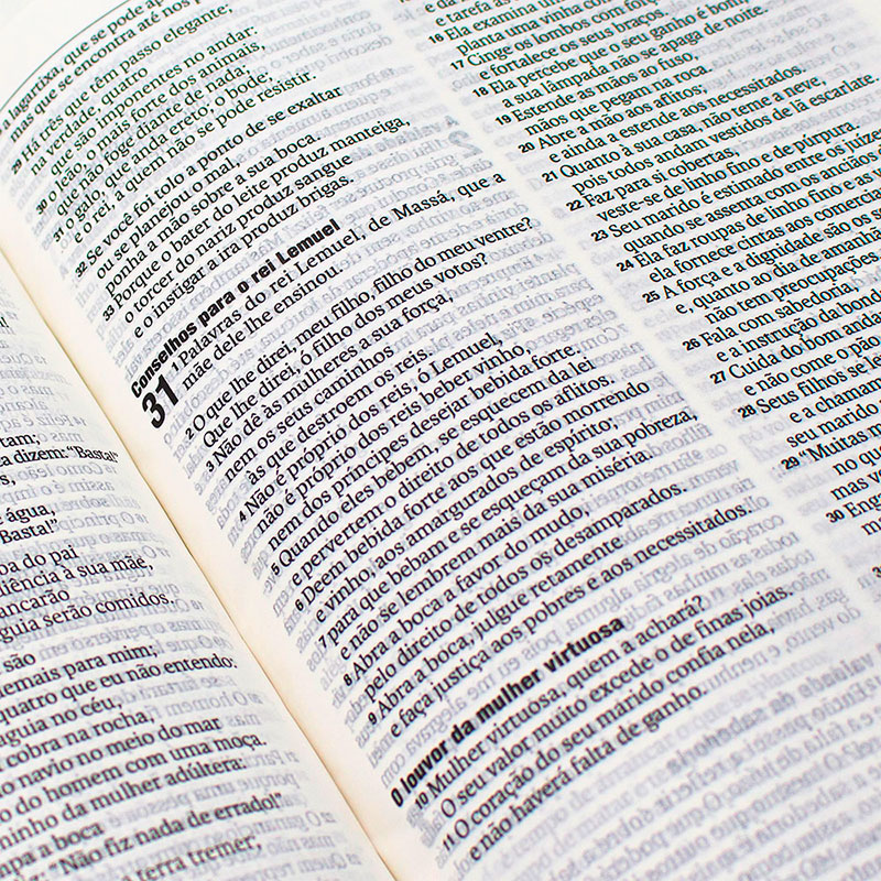 Bíblia Sagrada | NAA | Slim | Flor | Letra Grande | Capa Couro Sintético Preta