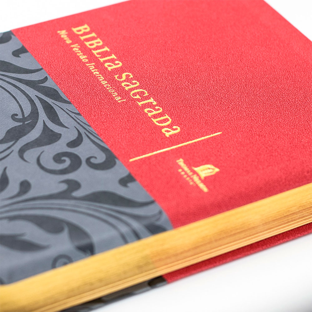 Bíblia Sagrada Sua Bíblia | NVI | Capa PU | Vermelha E Cinza