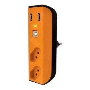 CARREGADOR USB COM FILTRO DE LINHA 02 SAIDAS ENERMAX