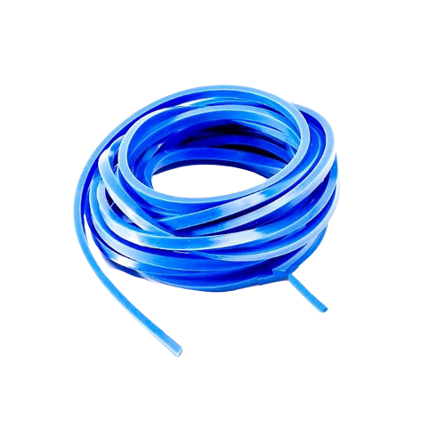 Perfil de Silicone Azul 7,2 x 5,2mm  - Rolo 5m - Riberpack